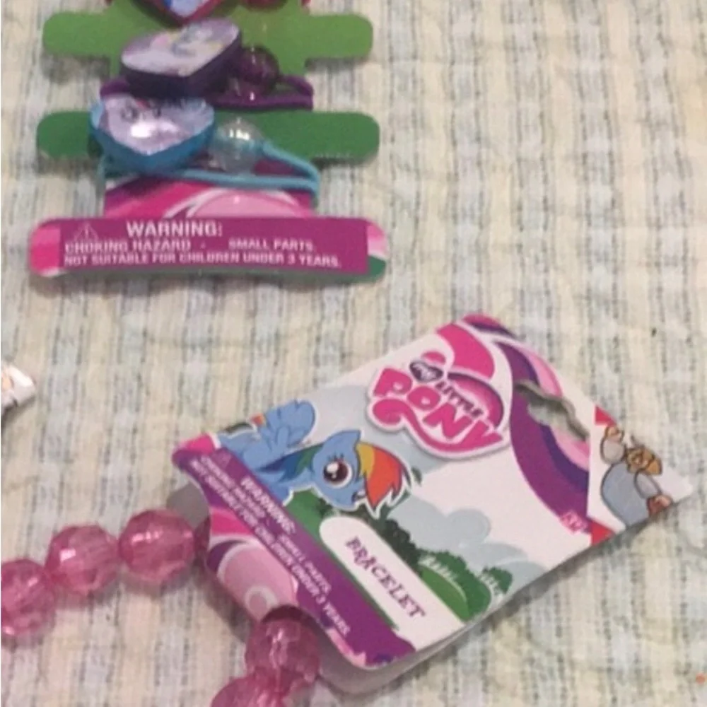 My little Pony Bracelet & Hair Ponies 4 Pack NEW My Little pony cute Must haves